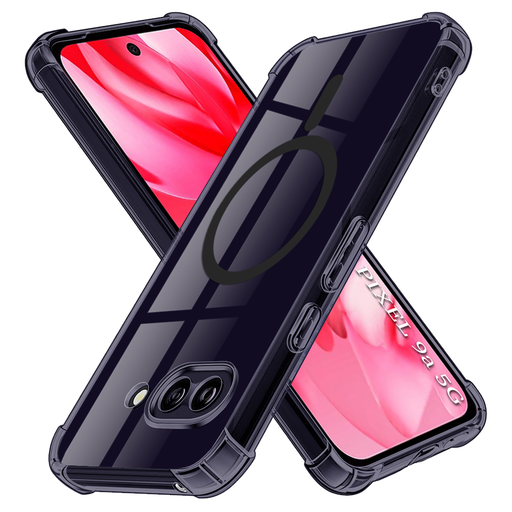 Google Pixel 9a Techsuit - Ütésálló Átlátszó Szilikon MagSafe - Smoke Black tok Google Pixel 9a Techsuit - Ütésálló Átlátszó Szilikon MagSafe - Smoke Black tok