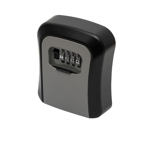 HOME SAFEKEY Számzáras kulcsszéf, masszív alumínium öntvény, négyjegyű számkód, 10.000 elvi kódvariáció, falra rögzítendő, kültérre is