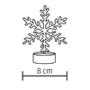 LED-es asztali dísz, hókristály - 0. kép