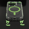 Tel Protect Strap Clear Case for Iphone 17 Pro green - 1. kép