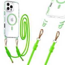 Tel Protect Strap Clear Case for Iphone 17 Pro green