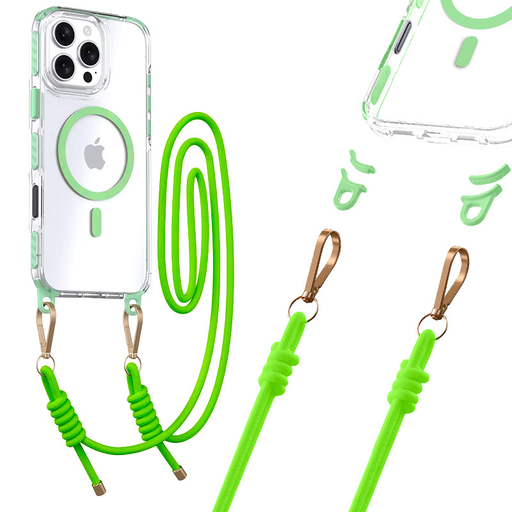 Tel Protect Strap átlátszó iPhone 17 Air tok zöld