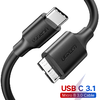 UGREEN USB-C - micro-USB 3.0 kábel, 1m (fekete) - 3. kép