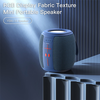 Yesido - Hordozható Hangszóró (YSW14) - Bluetooth 5.1, RGB világítás, hordozható, szövet textúra, TF, USB, DC5V, 1200mAh, 5W - Kék - 3. kép
