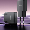Yesido Wall Charger YC74 - GaN, Gyors Töltés, Ultra-Vékony, Intelligens Chip, Type-C, PD30W, 5V/3A - Fekete - 0. kép