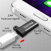 Yesido - OTG Adapter (GS04) - Micro-USB to Type-C, Plug & Play, 480Mbps - Fekete - 0. kép