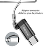 Yesido - OTG Adapter (GS04) - Micro-USB to Type-C, Plug & Play, 480Mbps - Fekete - 1. kép