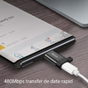 Yesido - OTG Adapter (GS04) - Micro-USB to Type-C, Plug & Play, 480Mbps - Fekete - 2. kép