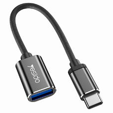 OTG Kábel Adapter (GS01) Type-C - USB 2.0, Plug & Play - Fekete Yesido