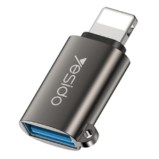 OTG Adapter (GS14) - USB 3.0 to Lightning Yesido - Plug & Play, 480Mbps - Fekete