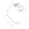 Yesido - Fali Töltő (YC68) - Digitális Kijelzővel, Gyors Töltés, telefonhoz, tablethez, USB, Type-C, 20W - Fekete - 4. kép