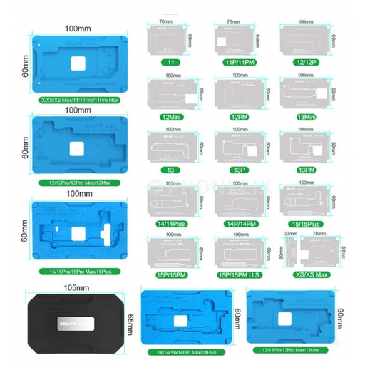 Reballing tartó Relife RL-601T, Apple iPhone X - 15 sorozathoz