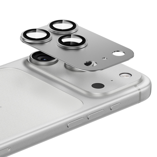 Benks Edzett üveg - Üvegharcos Fém Integrált Lencsevédő (C070) iPhone 17 Pro Max (lencse 3 darab) fehér - üvegfólia