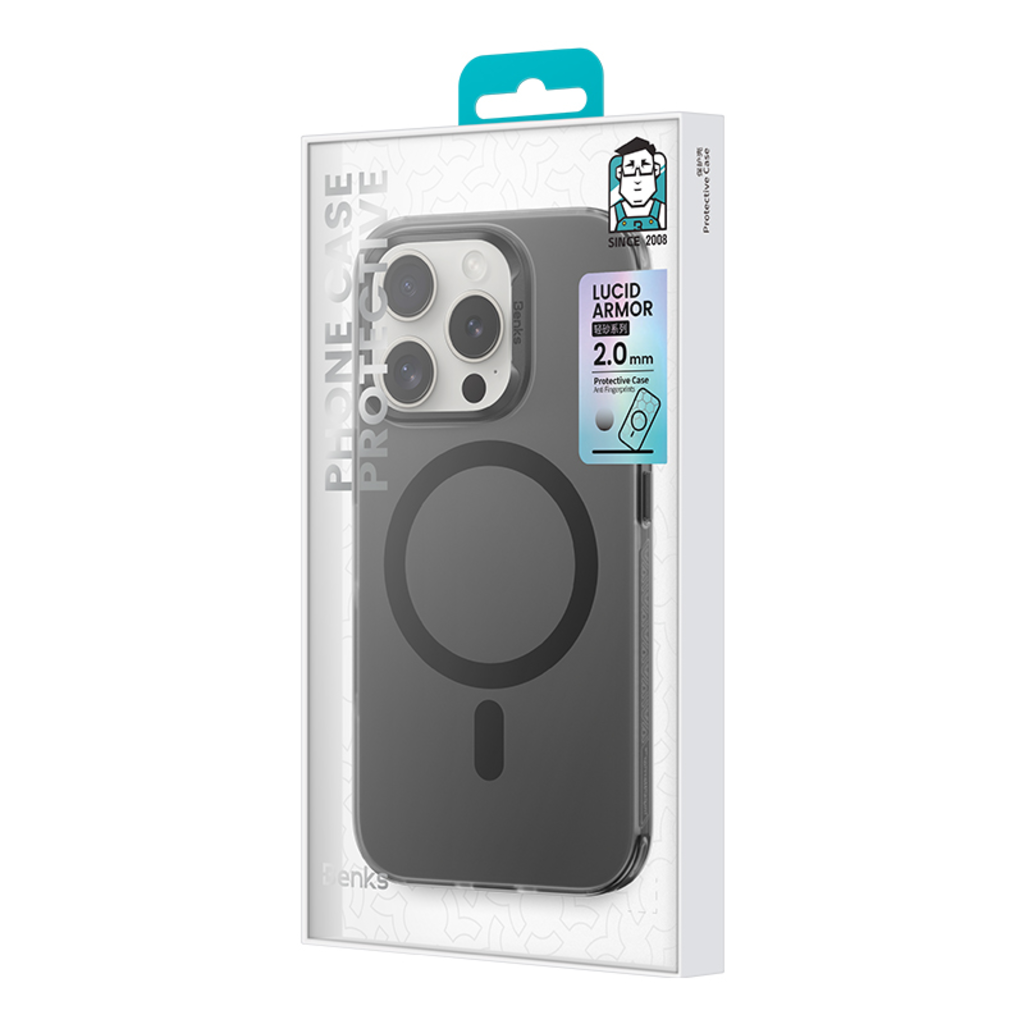 Benks Magnetic Lucid Armor tok (B065) iPhone 16 Pro-hoz fekete (Kamera gomb vezérlés) - 11