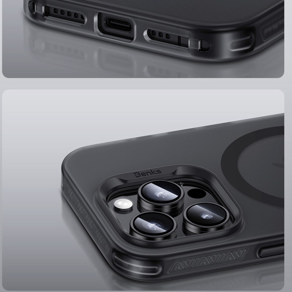 Benks Magnetic Lucid Armor tok (B065) iPhone 16 Pro-hoz fekete (Kamera gomb vezérlés) - 10
