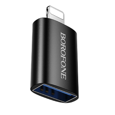 Borofone Adapter BV26 - USB-ről Lightning-re - fekete