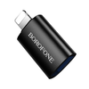 Borofone Adapter BV26 - USB-ről Lightning-re - fekete - 3. kép