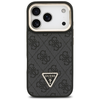 iPhone 17 Pro Guess 4G PU Triangle Logo & Állványos Kamera Magsafe fekete tok - 1. kép
