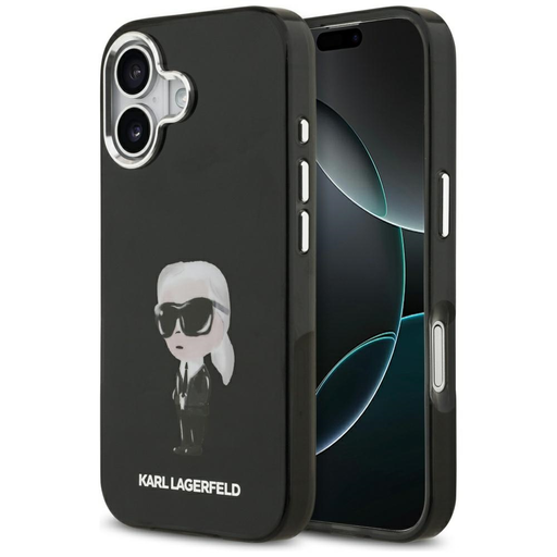 iPhone 17 Karl Lagerfeld IML Aquarelle Karl & Logo MagSafe tok fekete tok