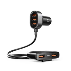 JOYROOM 5xUSB Multi port szivargyújtós autós töltő fekete (JR-CL03)