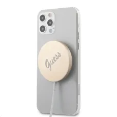 GUESS GUCBMSVSLG Vintage Vezeték nélküli mágneses iPhone 12 MagSafe töltő 15W arany