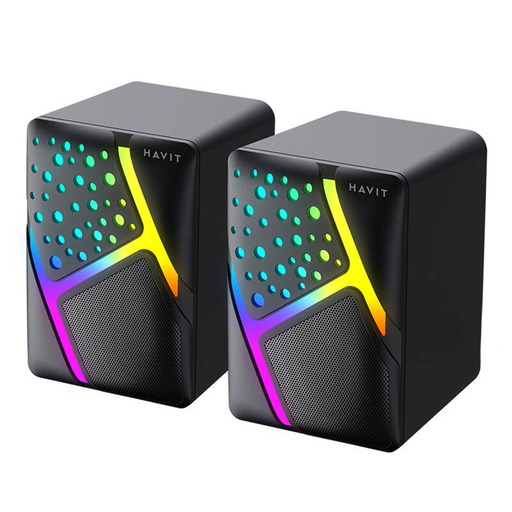 Computer Speaker Havit SK763 USB 2.0, RGB világítás - Fekete