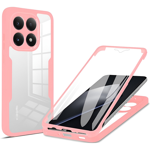 Xiaomi 15T Techsuit ColorVerse 360 Series + Képernyővédő - Pink tok