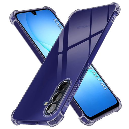 Samsung Galaxy A17 5G Smoke Black Techsuit - Shockproof Clear Silicone tok