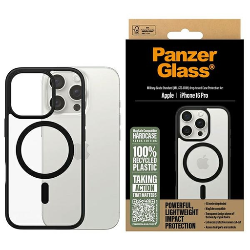 iPhone 16 Pro PanzerGlass HardCase tok fekete MagSafe 1302