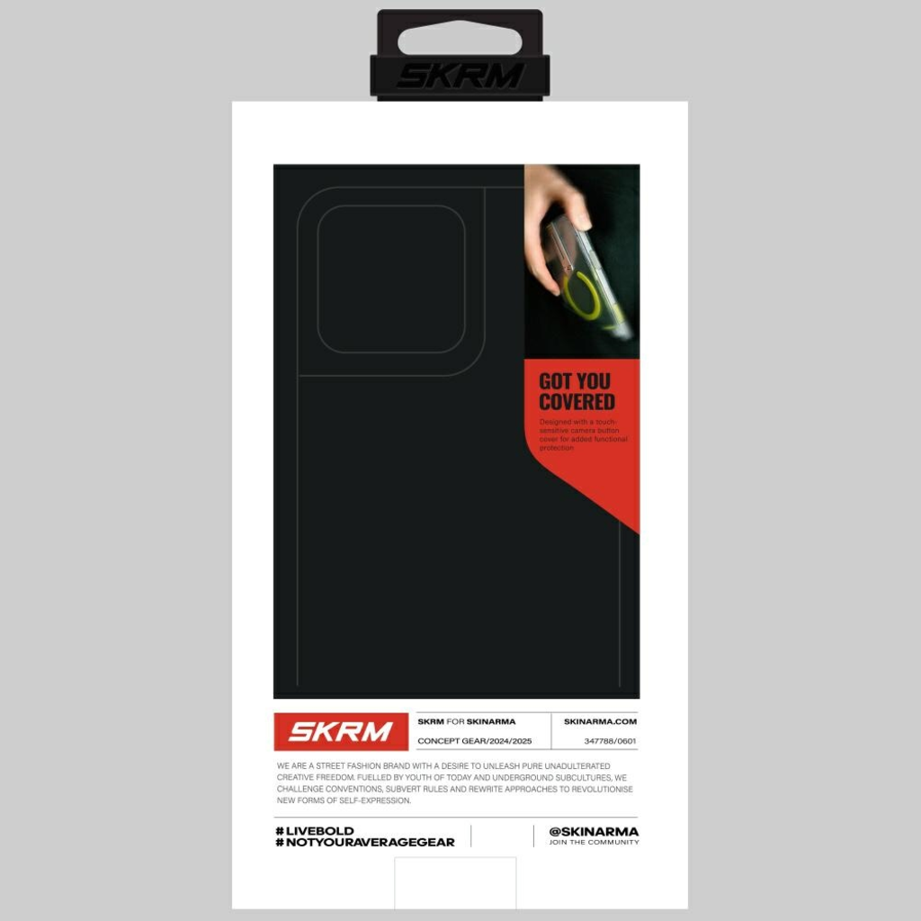 iPhone 16 Pro Skinarma Helix mágneses töltő és 360 fokban forgatható állvány átlátszó tok - 10