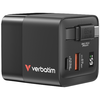 Verbatim GaN töltő 65W 2xUSB-C/USB-A + EU/UK/USA adapter fekete 32217 - 0. kép