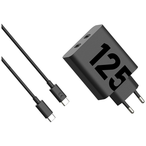 Motorola TurboPower 125W Dual 2x USB-C töltő USB-C kábel 1m fekete