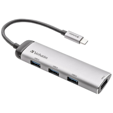 Verbatim USB-C Hub Adapter - 4xUSB-A 3.2 alumínium 49147