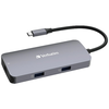 Verbatim Adapter Hub USB-C - HDMI/USB-C/Eternet/2xUSB-A 3.0 alumínium 32150 - 0. kép
