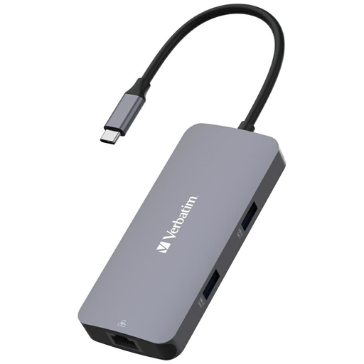 Verbatim Adapter Hub USB-C - HDMI/USB-C/Eternet/2xUSB-A 3.0 alumínium 32150