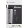 Verbatim USB-C Hub Adapter - USB-C/2xUSB-A 3.0/HDMI/Ethernet alumínium 49141 - 1. kép