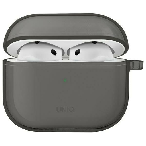 Uniq Glase fliptok AirPods 4-hez - félig áttetsző