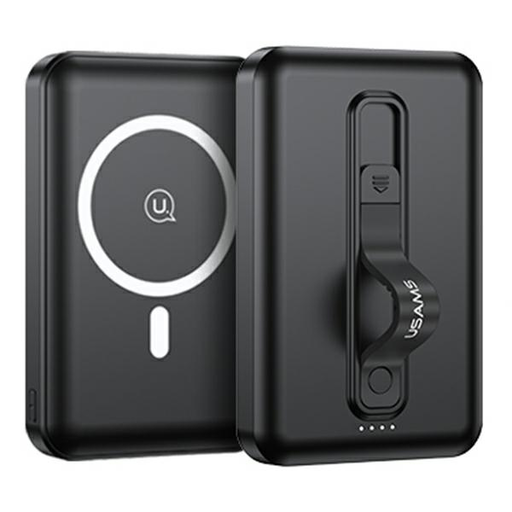 USAMS powerbank PB64 10000mAh 20W QC3.0+PD mágneses vezeték nélküli Gyors Töltés fekete 10KCD17301 (US-CD173)