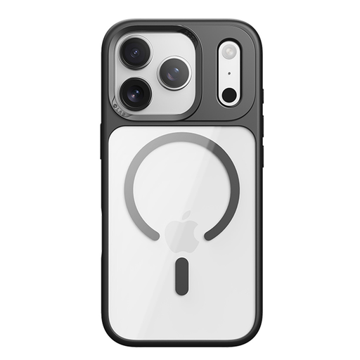 iPhone 17 Pro átlátszó-fekete Rock Guard Series Mágneses tok