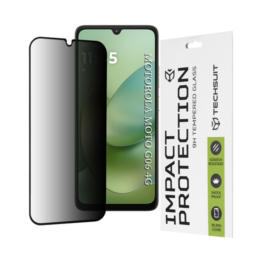 Motorola Moto G06 Techsuit 111D Privacy Full Glue - Fekete üvegfólia