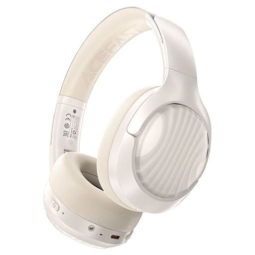 Acefast - Wireless Headset (H5) - Type-C, Bluetooth 5.4, ANC, zajcsökkentés, 3D érzékelés, 500mAh, professzionális Hi-Fi - Fehér