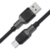 Acefast Gyors töltőkábellel USB-ről Type-C-re, 3A, 25.000 hajlítás, tartós szilikon, 1.2m - Fekete - 0. kép