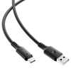 Acefast USB Type-C adatkábel (C17-04), gyorstöltő, 3A, hajlításálló, puha szilikon, 1,2 m - fekete - 1. kép