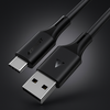 Acefast USB Type-C adatkábel (C17-04), gyorstöltő, 3A, hajlításálló, puha szilikon, 1,2 m - fekete - 3. kép