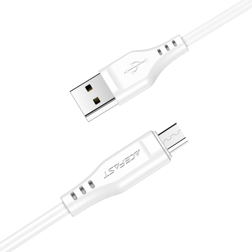 USB - Micro-USB 1.2m Acefast - Data Cable (C3-09), 2.4A, 480Mbps, Fehér