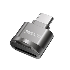 Yesido - Kártyaolvasó (GS19) - OTG Adapter, Type-C to TF Kártya - Szürke