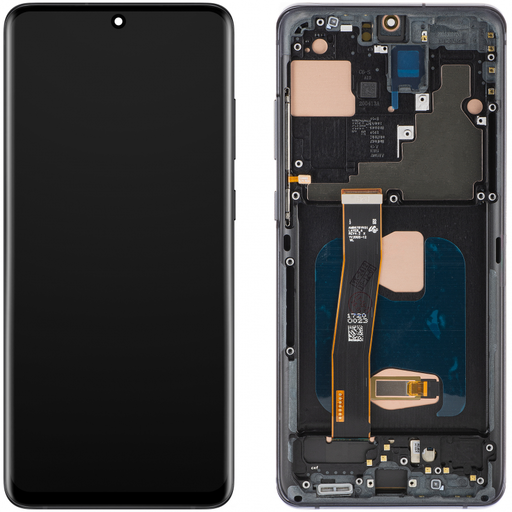 LCD kijelző modul MP Samsung Galaxy S20 Ultra G988, OLED verzió, utángyártott, fekete