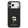  iPhone 17 Pro Max Black Karl Lagerfeld Fixed Glitter Metal Ikonik tok - 1. kép