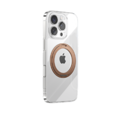 Joyroom JR-16JL6 iPhone 16 Pro ultra-vékony MagSafe kompatibilis tok 360°-os gyűrűs állvánnyal - arany tok