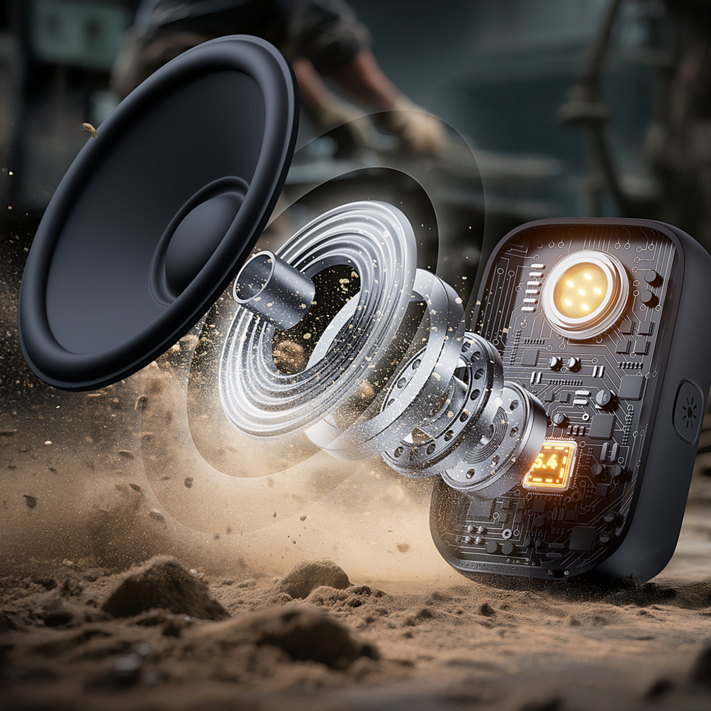 Joyroom Maya JR-MS03 hordozható Bluetooth hangszóró beépített zseblámpával, ellenálló - sárga - 34